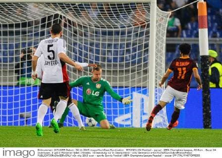 IPP20151104 Football - soccer: UEFA Champions League, AS Rom - Bayer 04 leverkusen, il gol di Mohamed Salah (Hinweis: Verwendung nur in Deutschland - only Germany) xHOCHxZWEIx xItalyxPhotoxPressx