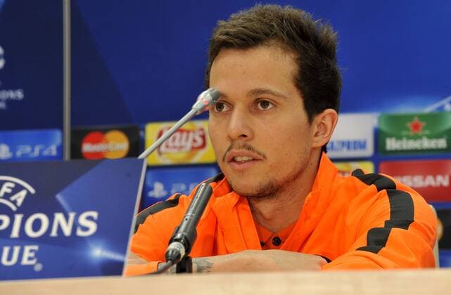 Fußball, Champions League, Schachtar Donezk PK und Training Nov. 24, 2015 - Lviv, ukraine - November. 24, 2015 - Lviv, Ukraine - Bernard during press-conference before the soccer match between FC Shakhtar Donetsk and Real Madrid CF . UEFA Champions league 2015-2016 season at Arena Lviv stadium, in Lviv City, Ukraine, on 24 November, 2015. UEFA Champions league, Shakhtar Donetsk and Real Madrid CF - ZUMAn230