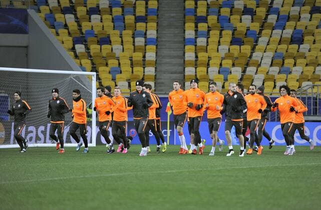 Fußball, Champions League, Schachtar Donezk PK und Training Nov. 24, 2015 - Lviv, ukraine - November. 24, 2015 - Lviv, Ukraine - FC Shakhtar training session . before the soccer match between FC Shakhtar Donetsk and Real Madrid CF . UEFA Champions league 2015-2016 season at Arena Lviv stadium, in Lviv City, Ukraine, on 24 November, 2015. UEFA Champions league, Shakhtar Donetsk and Real Madrid CF - ZUMAn230