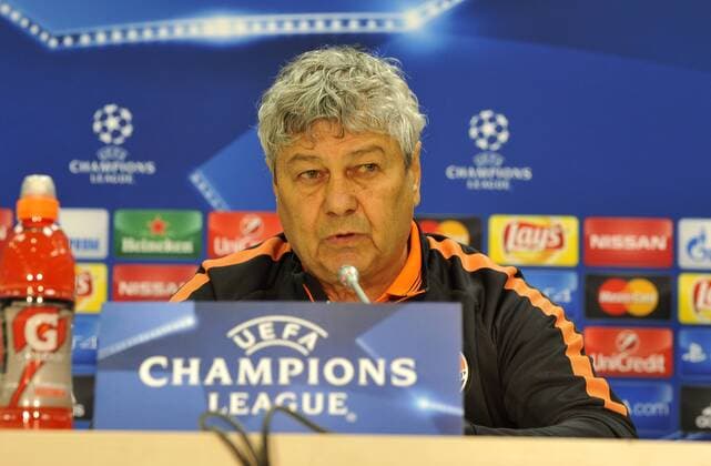 Fußball, Champions League, Schachtar Donezk PK und Training Nov. 24, 2015 - Lviv, ukraine - November. 24, 2015 - Lviv, Ukraine - Mircea Lucescu, head coach of FC Shakhtar Donetsk during press-conference before the soccer match between FC Shakhtar Donetsk and Real Madrid CF . UEFA Champions league 2015-2016 season at Arena Lviv stadium, in Lviv City, Ukraine, on 24 November, 2015. UEFA Champions league, Shakhtar Donetsk and Real Madrid CF - ZUMAn230