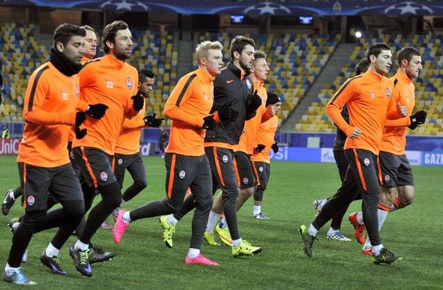Fußball, Champions League, Schachtar Donezk PK und Training Nov. 24, 2015 - Lviv, ukraine - November. 24, 2015 - Lviv, Ukraine - FC Shakhtar training session . before the soccer match between FC Shakhtar Donetsk and Real Madrid CF . UEFA Champions league 2015-2016 season at Arena Lviv stadium, in Lviv City, Ukraine, on 24 November, 2015. UEFA Champions league, Shakhtar Donetsk and Real Madrid CF - ZUMAn230