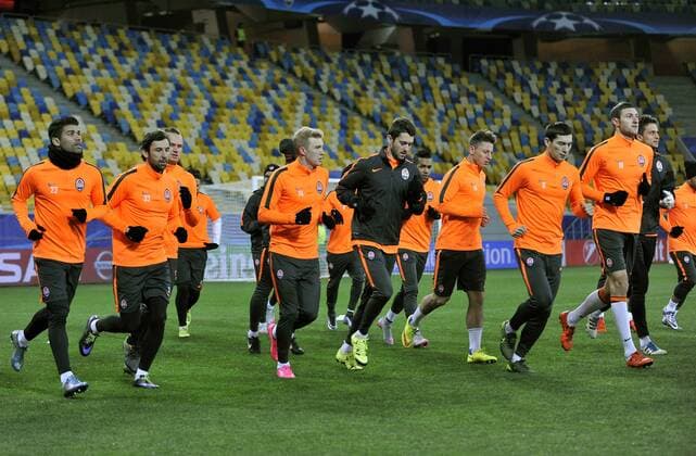 Fußball, Champions League, Schachtar Donezk PK und Training Nov. 24, 2015 - Lviv, ukraine - November. 24, 2015 - Lviv, Ukraine - FC Shakhtar training session . before the soccer match between FC Shakhtar Donetsk and Real Madrid CF . UEFA Champions league 2015-2016 season at Arena Lviv stadium, in Lviv City, Ukraine, on 24 November, 2015. UEFA Champions league, Shakhtar Donetsk and Real Madrid CF - ZUMAn230