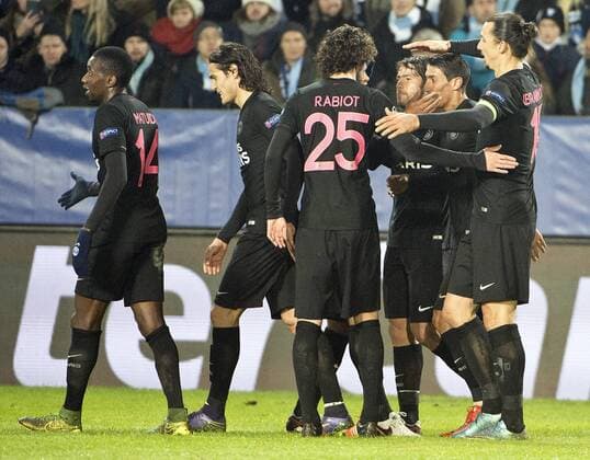 Malmoe Sweden 2015-11-25 Champions League 2015 16 Malmö FF(SWE) vs PSG(F) Zlatan Ibrahimovic(PSG) second goal Di Maria - 4.04937159