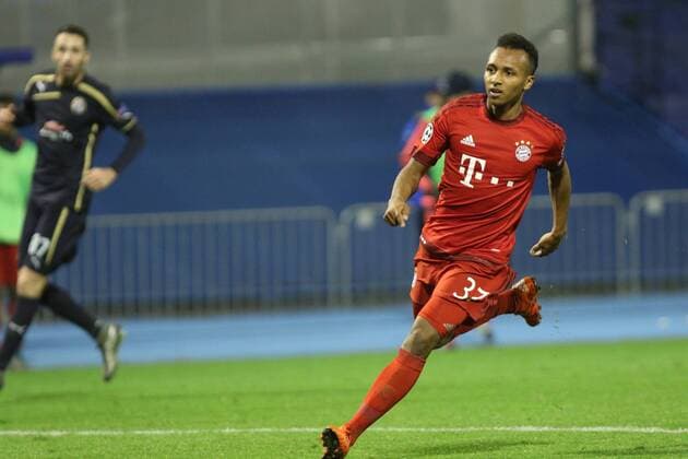 Zagreb, 09.12.2015., Stadion Maksimir, Champions League, group F, GNK Dinamo Zagreb (blue) 0-2 FC Bayern (red) Julian GREEN (37)