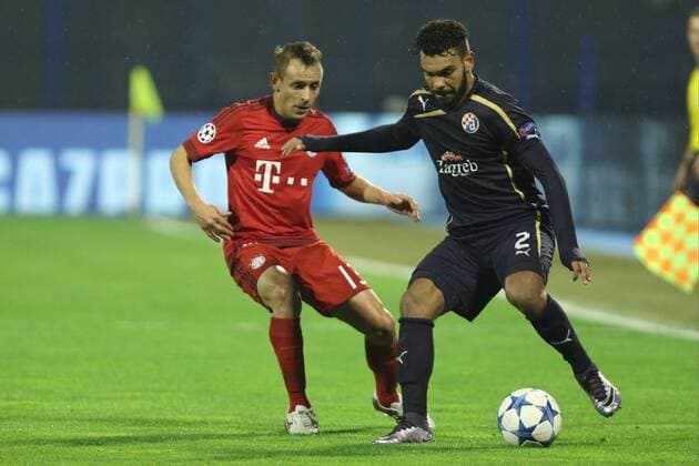 Zagreb, 09.12.2015., Stadion Maksimir, Champions League, group F, GNK Dinamo Zagreb (blue) 0-2 FC Bayern (red) Hilal SOUDANI (2) RAFINHA (13)