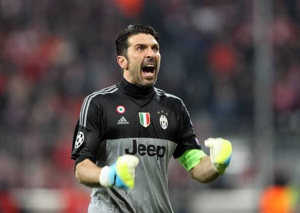 Fussball, Champions League, 2015 2016, Herren, Achtelfinale, Rückspiel, 16.03.2016, FC Bayern München - Juventus Turin v.l. Aktion, Freude, jubeln, Jubel nach Tor zum 0-2 Gianluigi Buffon, Juventus Turin,