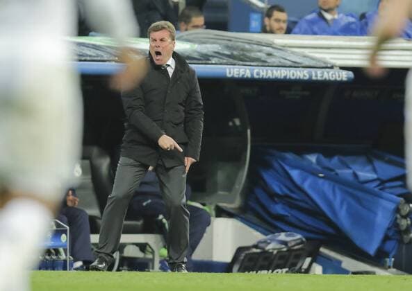 Dieter HECKING, WOB Trainer Emotionen, Gefuehle, Reaktion, Wut, wuetend, schrei, Wutausbruch, Aktion REAL MADRID - VFL WOLFSBURG 3-0 Quarterfinal, Football UEFA Champions League, Wolfsburg, 12.04.2016 CL Saison 2015 2016