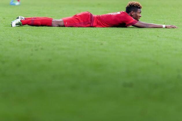 03.05.2016, Allianz Arena, Muenchen, GER, UEFA CL, FC Bayern Muenchen vs Atletico Madrid, Halbfinale, Rueckspiel, im Bild enttaeuscht David Alaba (FC Bayern Muenchen) dejected David Alaba (FC Bayern Muenchen) during the UEFA Champions League semi Final, 2nd Leg match between FC Bayern Munich and Atletico Madrid at the Allianz Arena in Muenchen, Germany on 2016 05 03. Muenchen EP_fei