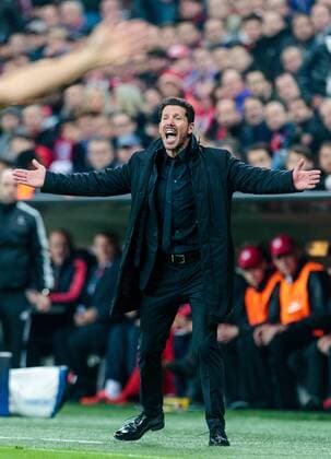 03.05.2016, Allianz Arena, Muenchen, GER, UEFA CL, FC Bayern Muenchen vs Atletico Madrid, Halbfinale, Rueckspiel, im Bild Trainer Diego Simeone (Atletico Madrid) Trainer Diego Simeone (Atletico Madrid) during the UEFA Champions League semi Final, 2nd Leg match between FC Bayern Munich and Atletico Madrid at the Allianz Arena in Muenchen, Germany on 2016 05 03. Muenchen EP_fei