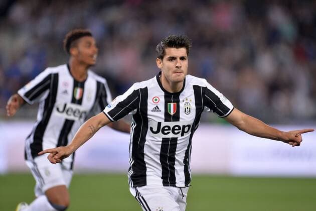 Alvaro Morata Juventus. Goal celebration. Roma 21-05-2016 Stadio Olimpico Finale Coppa Italia, Tim Cup. Milan - Juventus Foto Antonietta Baldassarre Insidefoto AntoxBaldassarre