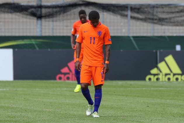 Kenneth Paal (Niederlande, 11), enttäuscht schauend, Enttäuschung, Frustration, disappointed, pessimistisch, Fussball, UEFA U19-EM, Niederlande - Frankreich, xozx