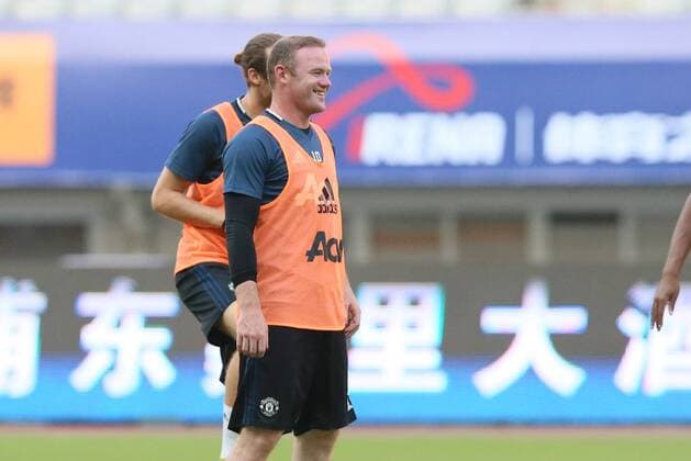 Wayne Rooney of Manchester United ManU reacts during a training session for the Shanghai match of the 2016 International Champions Cup China in Shanghai, China, 21 July 2016. Manchester United footballers prepare for International Champions Cup China 20160721_63501
