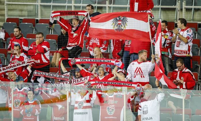 Fans, Eishockeyfans, supporters, spectators, Zuschauer, Jacke, Kutte, Weste, Fankurve DEUTSCHLAND - OESTERREICH 6-0 Eishockey Olympia Qualifikation 2016 Deutschland, Deutsche Eishockey Nationalmannschaft DEB , Riga, Lettland 02.09.2016