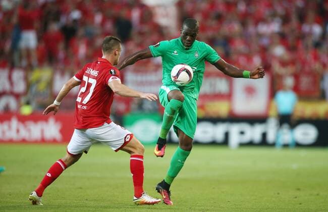 UEFA Europa League, 1. FSV Mainz 05 - AS St. Etienne, 1. Spieltag, Gruppenphase, Gruppe C, Saison 2016 2017 , 15.09.2016 in Mainz (GER), xmdx, Karim ONISIWO (21, Mainz 05), Florentin POGBA (19, St. Etienne) 1. FSV Mainz 05 - AS St. Etienne
