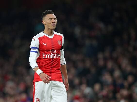 Arsenal s Kieron Gibbs looks on dejected during the EFL Cup match at the Emirates Stadium, London. Picture date October 30th, 2016 Pic David Klein Sportimage EDITORIAL USE ONLY. No use with unauthorised audio, video, data, fixture lists, club league logos or live services. Online in-match use limited to 120 images, no video emulation. No use in betting, games or single club league player publications.