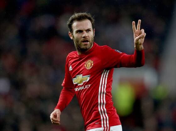 Juan Mata of Manchester United ManU in action during the English FA Cup fourth round match at Old Trafford Stadium, Manchester. Picture date: January 29th, 2017. Pic Simon Bellis Sportimage EDITORIAL USE ONLY. No use with unauthorised audio, video, data, fixture lists, club league logos or live services. Online in-match use limited to 120 images, no video emulation. No use in betting, games or single club league player publications.