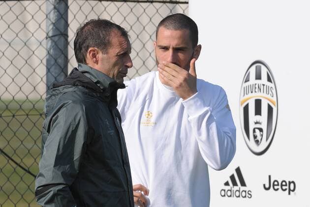IPP20170313 Football - soccer: UEFA Champions League 2016 2017, Juventus Turin - FC Porto, allegri massimiliano allenatore juventus e bonucci leonardo (Hinweis: Verwendung nur in Deutschland - only Germany) xHOCHxZWEIx xItalyxPhotoxPressx