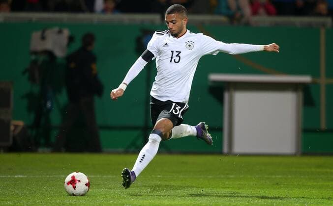 Fußball U21 U 21 Länderspiel: Deutschland - England am 24.03.2017, International Friendly Länderspiel Men under 21, Germany - England, Brita-Arena Wiesbaden, Germany, xmdx, freundschaftsspiel, testspiel, Jeremy TOLJAN (13 ,Deutschland, Germany, 1899 Hoffenheim) Deutschland - England