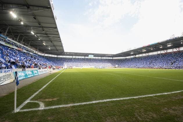 Fußball, Stadiongeschichte 1. FC Magdeburg Bilder des Tages - SPORT Choreographie Magdeburg Fans, Publikum, Zuschauer, Stimmung, Atmosphäre, Stadion, Fussball, 3. Liga, 1. FC Magdeburg - FC Rot-Weiß Erfurt, xtgx