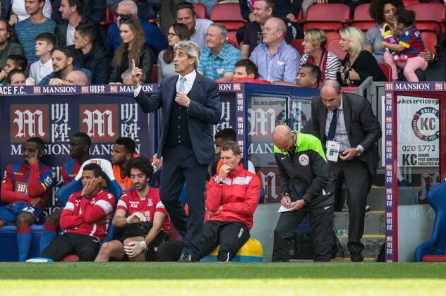 Manuel Pellegrini manager of Manchester City during the Barclays Premier League match between Crystal Palace and Manchester City at Selhurst Park, London, England on 12 September 2015. Copyright: xLiamxMcAvoyx 05870055