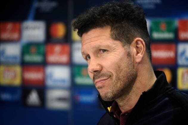 09.05.2017, Estadio Vicente Calderon, Madrid, ESP, UEFA CL, Atletico Madrid vs Real Madrid, Halbfinale, Rueckspiel, Pressekonferenz, im Bild Atletico Madrid manager Diego Simeone Atletico Madrid manager Diego Simeone during Pressconference before the UEFA Champions League semi final, 2nd leg match between Atletico Madrid and Real Madrid at the Estadio Vicente Calderon in Madrid, Spain on 2017 05 09. Madrid EP_FIL