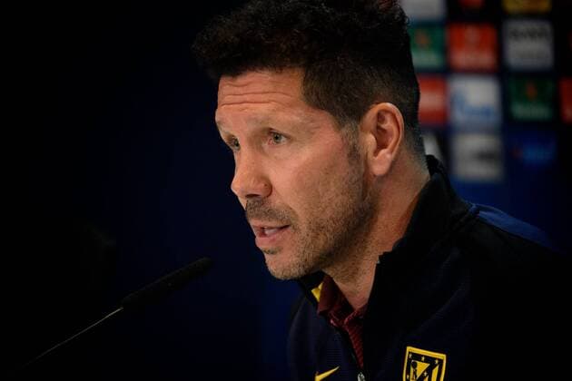 09.05.2017, Estadio Vicente Calderon, Madrid, ESP, UEFA CL, Atletico Madrid vs Real Madrid, Halbfinale, Rueckspiel, Pressekonferenz, im Bild Atletico Madrid manager Diego Simeone Atletico Madrid manager Diego Simeone during Pressconference before the UEFA Champions League semi final, 2nd leg match between Atletico Madrid and Real Madrid at the Estadio Vicente Calderon in Madrid, Spain on 2017 05 09. Madrid EP_FIL