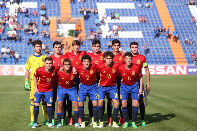 UEFA European Championship EM Europameisterschaft U-17, quarter-final, France vs. Spain 12.05.2017., Varazdin, Croatia - UEFA European Championship Under-17, quarter-final, France vs. Spain. Alvaro Fernandez, Antonio Blanco, Juan Miranda, Victor Chust, Abel Ruiz, Sergio Gomez, Ferran Torres, Moha, Mateu Morey, Jandro Orellana, Antonio Blanco. IgorxSoban PIXSELL