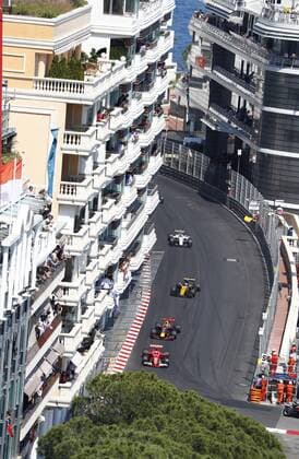 Motorsports: FIA Formula One World Championship WM Weltmeisterschaft 2017, Grand Prix of Monaco, 7 Kimi Raikkonen (FIN, Scuderia Ferrari), 3 Daniel Ricciardo (AUS, Red Bull Racing), 30 Jolyon Palmer (GBR, Renault F1 Team), 18 Lance Stroll (CAN, Williams Martini Racing), Monte Carlo Monaco xHOCHxZWEIx