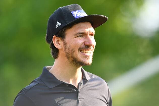 Felix NEUREUTHER,GER,Ski Alpin, Aktion,Einzelbild,angeschnittenes Einzelmotiv,Portraet,Portrait,Porträt, ProAm ,GOLF,BMW International Open 2017 am 21.06.2017 in Muenchen Eichenried.