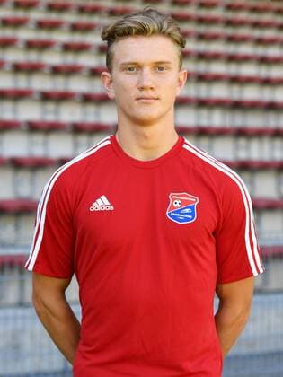 Leopold Krüger (Leopold Krueger, Unterhaching, 35) Einzelbild, Aktion, Action, Porträt, Portrait, Fußball, GER, 3.Liga, Porträttermin 2017 2018, SpVgg Unterhaching, xslx