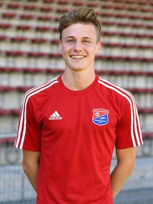 Alexander Kaltner (Unterhaching, 24) Einzelbild, Aktion, Action, Porträt, Portrait, Fußball, GER, 3.Liga, Porträttermin 2017 2018, SpVgg Unterhaching, xslx