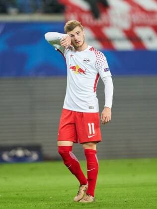 Timo WERNER, RB Leipzig 11 Emotionen, enttaeuscht, Enttaeuschung, Frust, frustriert, Trauer ,traurig, verzweifelt, Verzweiflung RB LEIPZIG - AS MONACO Gruppenphase Hinspiel, Fussball UEFA Champions League, Leipzig, 13.09.2017 CL Saison 2017 2018