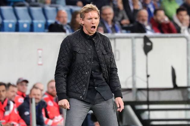 Julian Nagelsmann (Trainer, Cheftrainer, Hoffenheim), Einzelbild, Aktion, Action, am Spielfeldrand, an der Seitenauslinie, Fussball, UEFA Europa League, TSG 1899 Hoffenheim - SC Braga,