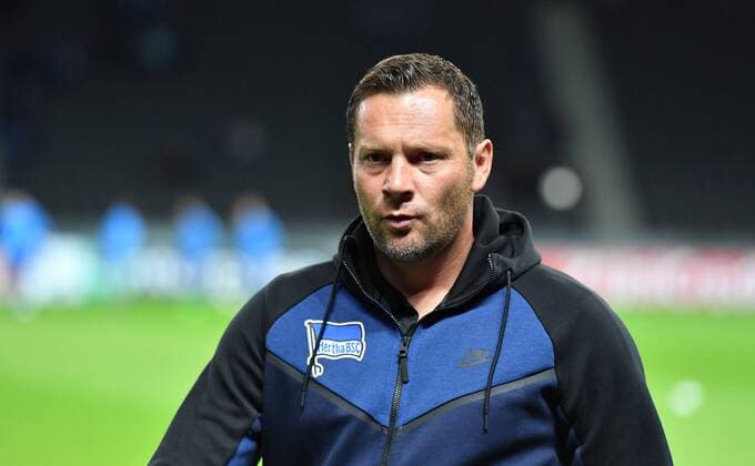 Pal Dardai (Trainer Hertha BSC), vor dem Spiel Hertha BSC Berlin - Athletic Bilbao Europa League, Gruppenphase, 1. Spieltag, Fußball, Fussball, soccer, Herren, Männer, Maenner, Deutschland, Germany Berlin, 14.9.2017, Olympiastadion