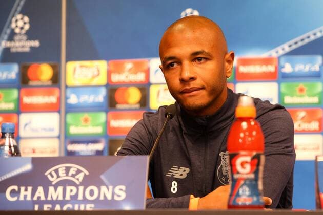 RB Leipzig - PK Champions League Leipzig, 16.10.2017, Red Bull Arena, Fussball, UEFA Champions League, Gruppe G, 3.Spieltag, Pressekonferenz am Vortag des Spiels , RB Leipzig vs. FC Porto , Im Bild: Yacine Brahimi (8, Porto) ,