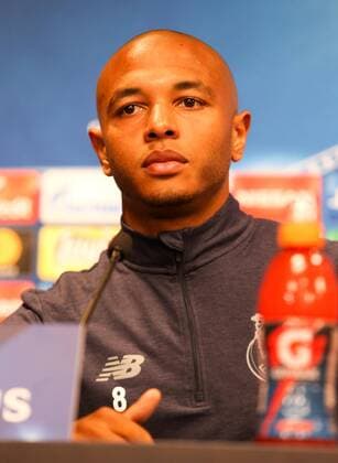 RB Leipzig - PK Champions League Leipzig, 16.10.2017, Red Bull Arena, Fussball, UEFA Champions League, Gruppe G, 3.Spieltag, Pressekonferenz am Vortag des Spiels , RB Leipzig vs. FC Porto , Im Bild: Yacine Brahimi (8, Porto) ,