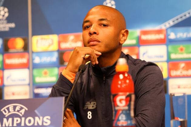 RB Leipzig - PK Champions League Leipzig, 16.10.2017, Red Bull Arena, Fussball, UEFA Champions League, Gruppe G, 3.Spieltag, Pressekonferenz am Vortag des Spiels , RB Leipzig vs. FC Porto , Im Bild: Yacine Brahimi (8, Porto) ,