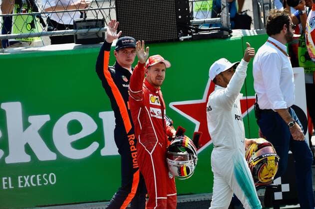 Max Verstappen (NEL 33), Red Bull Racing, Lewis Hamilton (GB 44), Mercedes AMG Petronas Motorsport, Sebastian Vettel (GER 5), Scuderia Ferrari, Qualifying, Motorsport, Formel 1, 28.10.2017, MEXICO Copyright: xAndre Eibner-Pressefotox EP_JAE