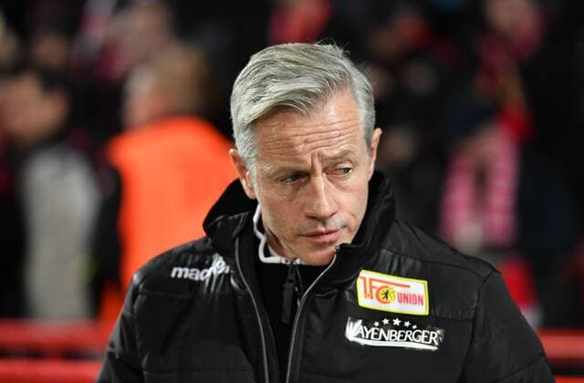 Jens Keller (Trainer Union), vor dem Spiel 1. FC Union Berlin - SV Darmstadt 98 2.Bundesliga 2017 2018, Saison 2017 2018, Fußball, Fussball, DFL, soccer, Herren, Deutschland, Germany, Berlin, 24.11.2017 Stadion Alte Foersterei