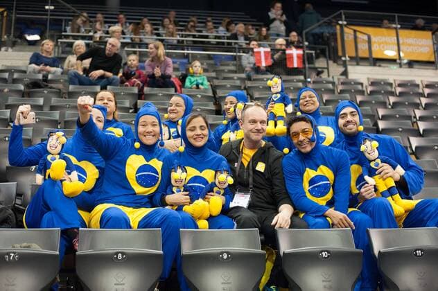 GER, IHF WM 2017, Russland (RUS) vs Brasilien (BRA) 05.12.2017, EWE Arena, Oldenburg, Germany, 23.IHF World Championship WM Weltmeisterschaft 2017 Women, first round, Group C, Russland vs Brasilien, im Bild Vorfreude auf das Spiel (BRA Fans )