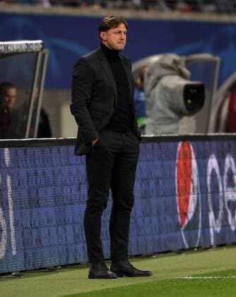 RB Leipzig - Besiktas Istanbul Fussball Champions League Leipzig, 06.12.2017, Red Bull Arena, Fussball, UEFA Champions League, Gruppe G, 6.Spieltag , Rasenballsport Leipzig vs. Besiktas Istanbul, Im Bild; Trainer Ralph Hasenhüttl Hasenhuettl, RB Leipzig. ,