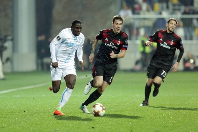 Fußball, EL, HNK Rijeka - AC Mailand Fußball, EL, HNK Rijeka - AC Mailand UEFA Rijeka vs Milan - Rijeka, Croatia 07.12.2017., Rijeka, Croatia - UEFA Europa league, group D, round 6., HNK Rijeka - AC Milan. Maxwell Acosty. NelxPavletic PIXSELL