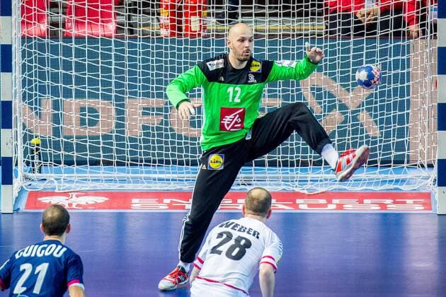 14.01.2018, Zatika Centre, Porec, CRO, EHF EM, Herren, Oesterreich vs Frankreich, Gruppe B, im Bild Vincent Gerard of Francea during the preliminary round, group B match of the EHF men s Handball European Championship EM Europameisterschaft between Austria and France at the Zatika Sport Centre in Porec, Croatia on 2018 01 14. Porec