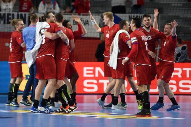 Handball, EM, Tschechien - Dänemark European Handball Championship, Group D, 2nd round, Czech Republic - Denmark 15.01.2018., Croatia, Arena, Varazdin - European Handball Championship, Group D, 2nd round, Czech Republic - Denmark. VjeranxZganec-Rogulja PIXSELL