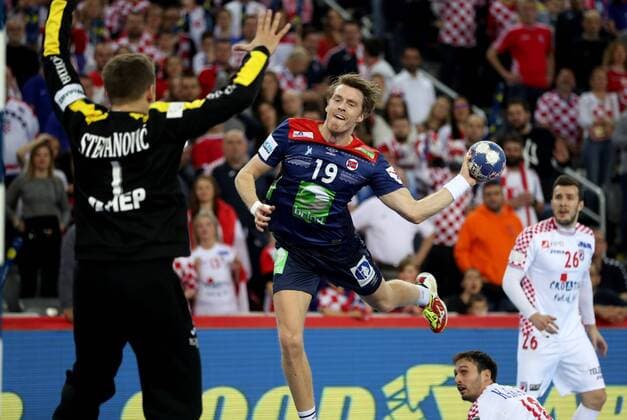 European Handball Championship, Group I, 4th round, Croatia - Norway 20.01.2018., Arena Zagreb, Zagreb, Croatia - 2018 European Men s Handball Championship, Group I, 4th round, Croatia - Norway. Ivan Stevanovic, Kristian Bjornsen. IgorxKralj PIXSELL