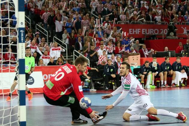 European Handball Championship, Group I, 4th round, Croatia - Norway 20.01.2018., Arena Zagreb, Zagreb, Croatia - 2018 European Men s Handball Championship, Group I, 4th round, Croatia - Norway. Torbjorn S. Bergerud, Manuel Strlek. DaliborxUrukalovic PIXSELL