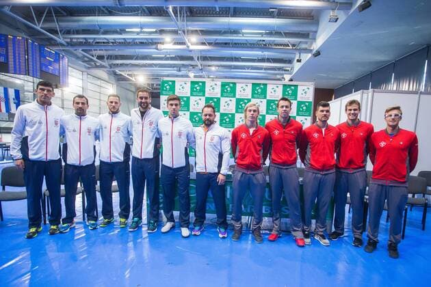 Davis Cup draw, pairs, Croatia - Canada 01.02.2018., Croatia, Osijek - The official drawing pairs for Davis Cup meeting between the Croatia and Canada. Ivan Dodig, Franko Skugor, Viktor Galovic, Borna Coric, Marin Cilic, Zeljko Krajan, Frank Dancevic, Daniel Nestor, Vasek Pospisil, Peter Polansky, Denis Shapovalov. DavorxJavorovic PIXSELL