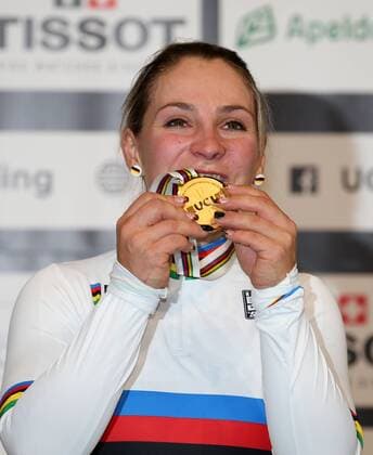 UCI 2018 Track cycling Rad Radsport Bahnrad Bahn World Championships, UCI Bahn Weltmeisterschaften 2018, Apeldoorn (NED), 02.03.2018, xmdx, Womens Sprint Finals, World Champion Kristina VOGEL (GER, Germany, Deutschland), gold, 2018 Track Cycling World Championships
