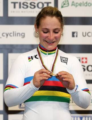 UCI 2018 Track cycling Rad Radsport Bahnrad Bahn World Championships, UCI Bahn Weltmeisterschaften 2018, Apeldoorn (NED), 02.03.2018, xmdx, Womens Sprint Finals, World Champion Kristina VOGEL (GER, Germany, Deutschland), gold, 2018 Track Cycling World Championships