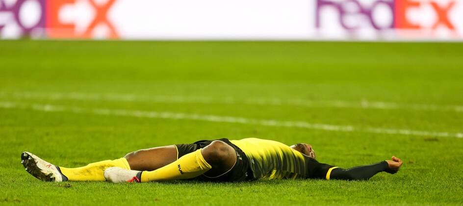 15.03.2018, Red Bull Arena, Salzburg, AUT, UEFA EL, FC Salzburg vs Borussia Dortmund, Achtelfinale, Rueckspiel, im Bild <Michy Batshuayi (Borussia Dortmund) during the UEFA Europa League Round of 16, 2nd Leg Match between FC Salzburg and Borussia Dortmund at the Red Bull Arena in Salzburg, Austria on 2018 03 15. Salzburg